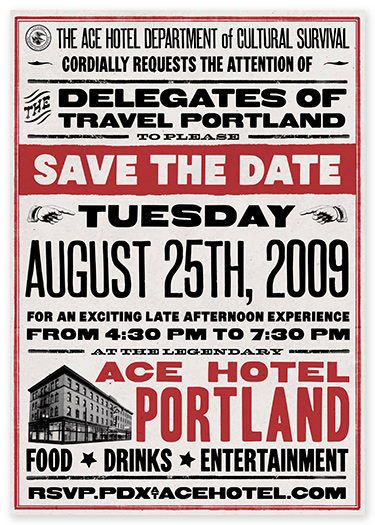 Ace Hotel save-the-date