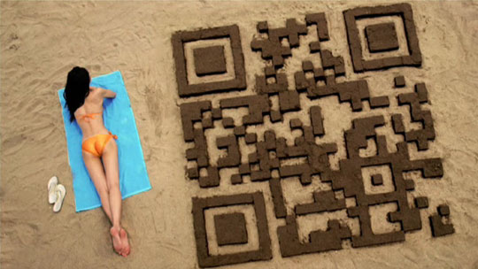 sand-castle-qr-code design