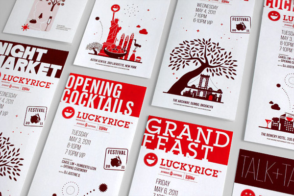 Luckyrice 2011 Festival Campaign branding and illustration 17
