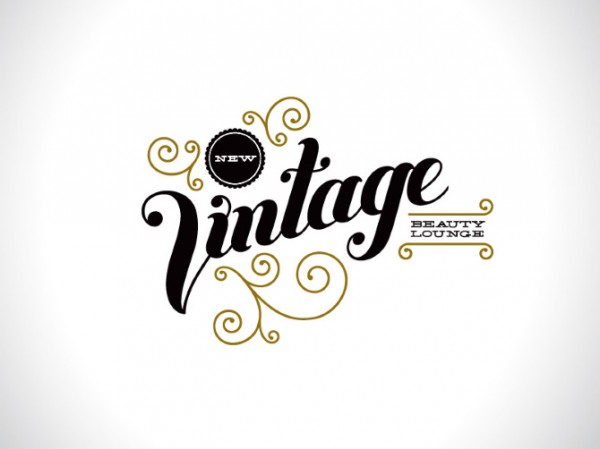 New Vintage Beauty Lounge Identity design 07