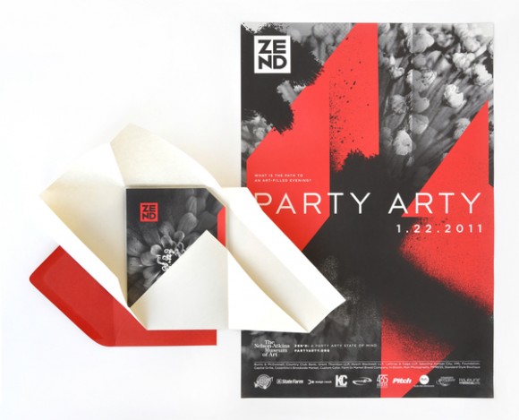 Zen'd- Party Arty 2011 Invitation Design 09