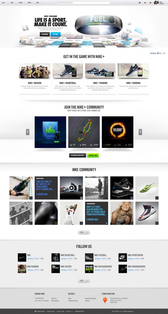 Nike.com web design 02