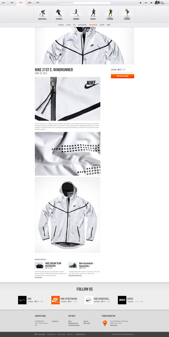 Nike.com web design 06