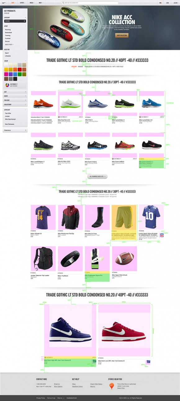 Nike.com web design 11