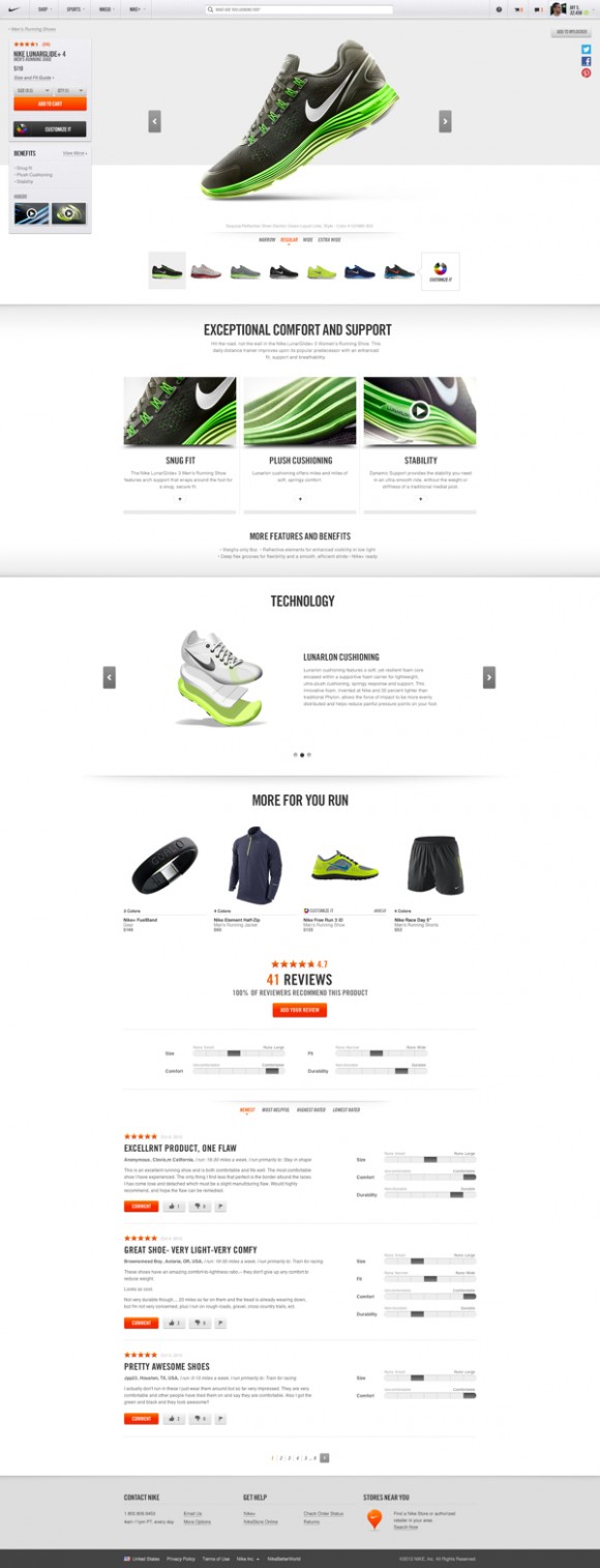 Nike.com web design 16
