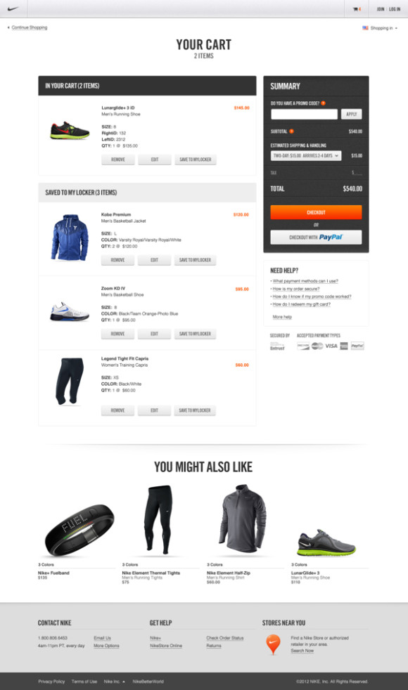 Nike.com web design 27
