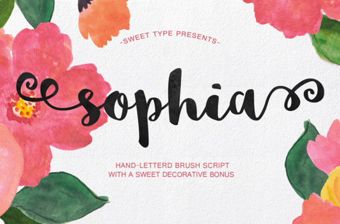 Sophia-handlettered-script-font